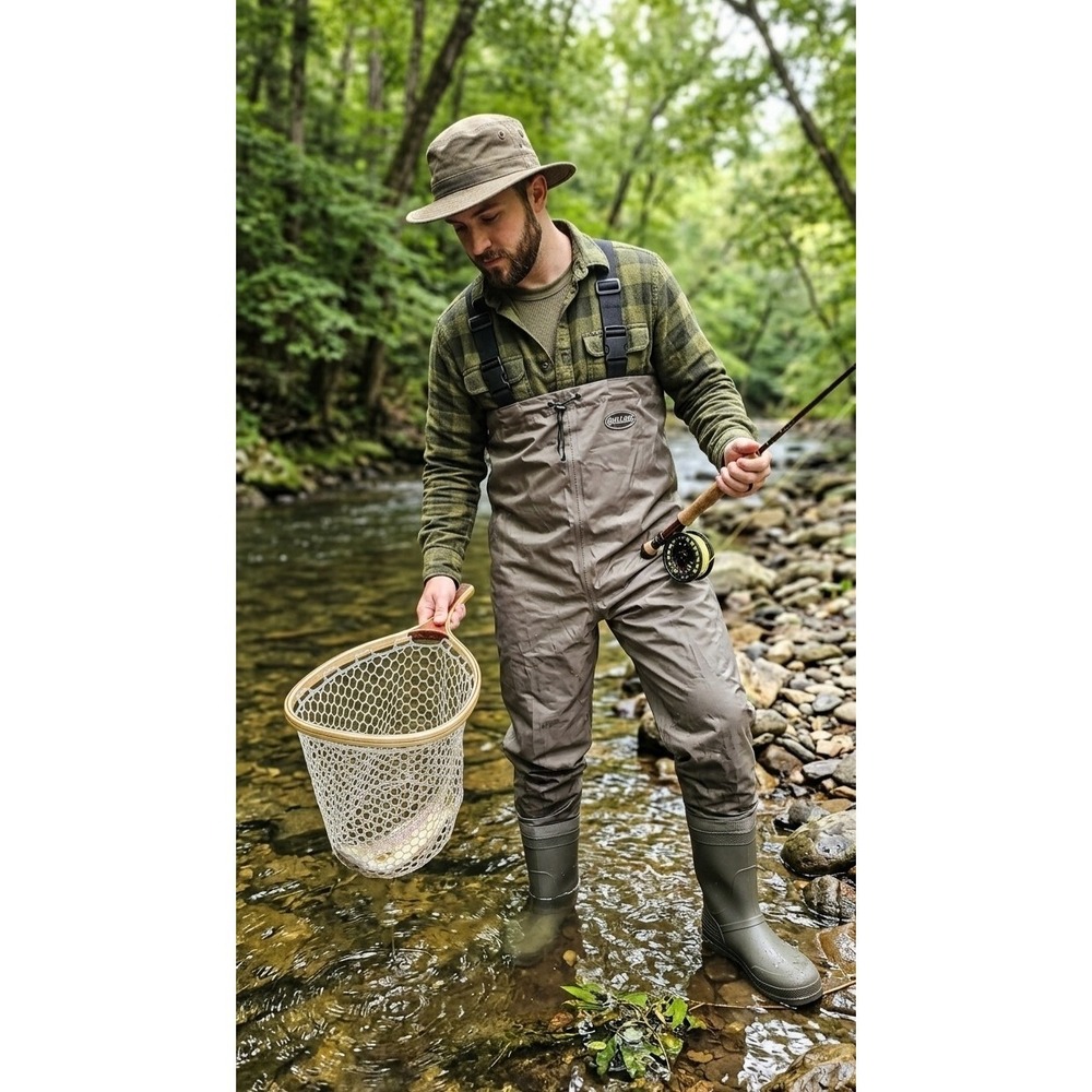 Allen Bootfoot Chest Waders Men Size 11/44 Green Waterproof PVC Boot Fishing